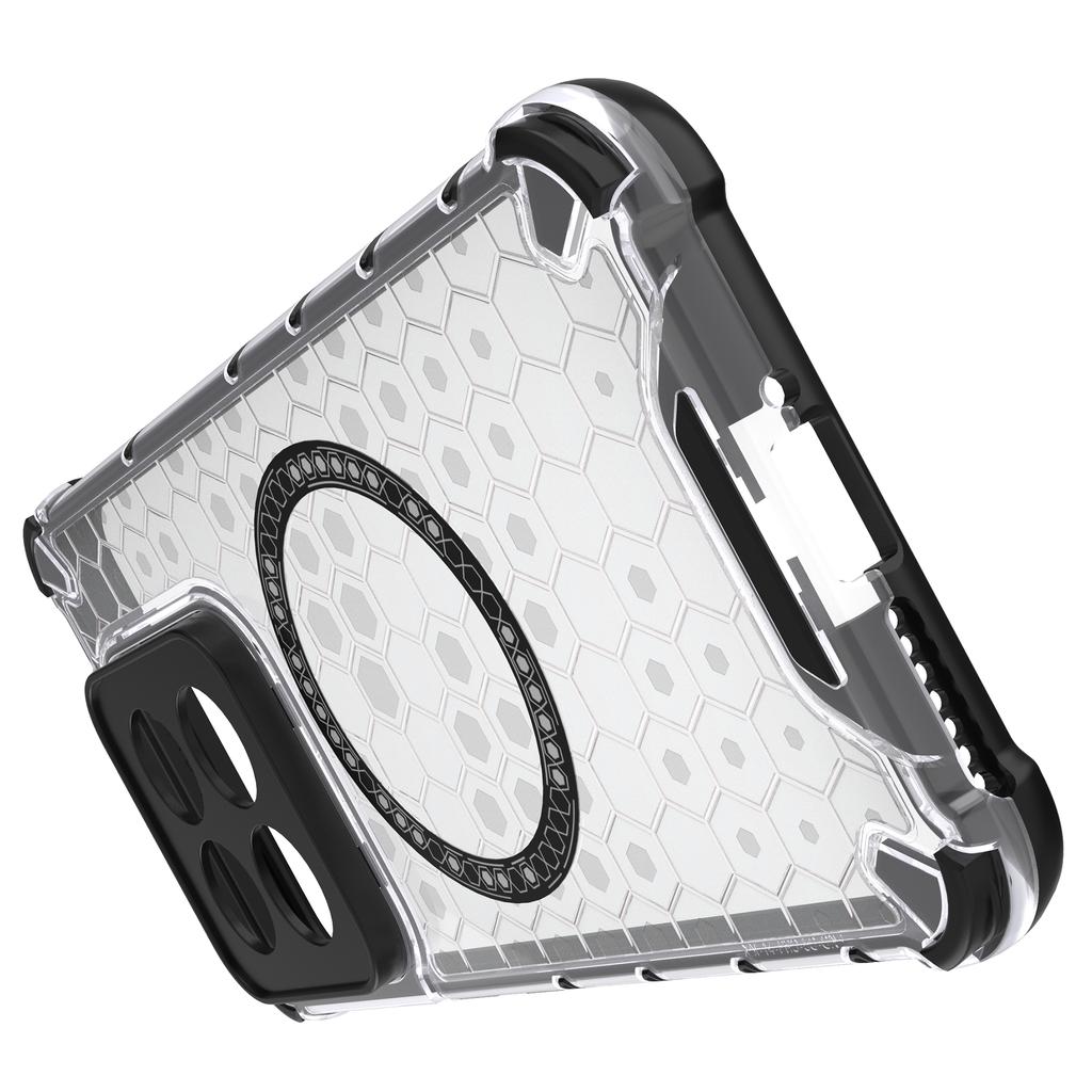 For Xiaomi 14 Pro Magnetic Case Honeycomb TPU+PC Phone Cover with Reinforced Corners