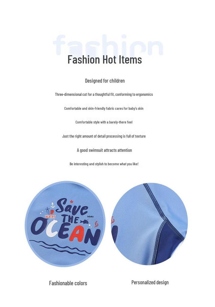 2026 Boys' Two-Piece Swimsuit for Kids - Swim Trunks Set for Summer & Hot Springs