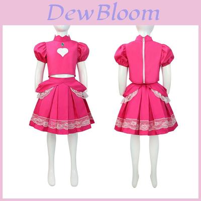 Super Mario Princess Peach Cosplay Costume For Stage Performances Girl Summer