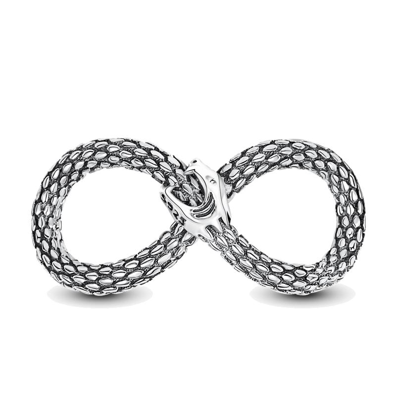 Original Inlaid Zircon Charm Beadscopper Color Love Heart Snake Dangle Bead Fit Bangle Bracelet Pendant Jewelry Fine Gift
