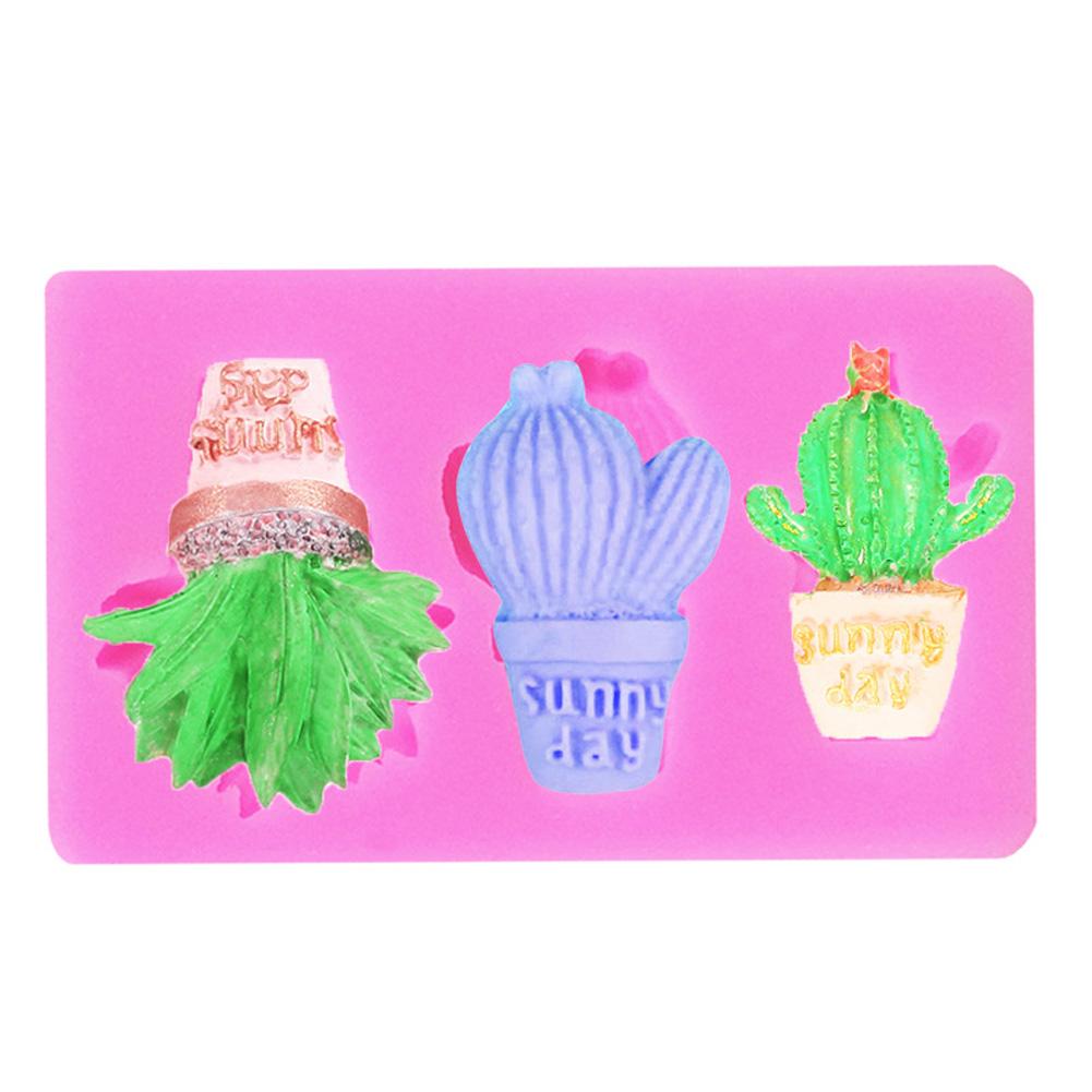 Cactus Silicone Mold Diy Chocolate Mould Candle Gypsum Cake Baking Tool
