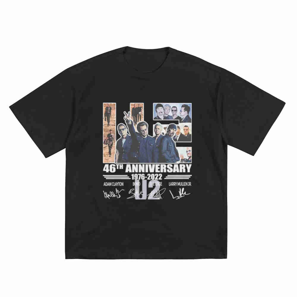 U2 46th Anniversary 1876 2022 Thank You For The Memories Short Sleeve Tee 100% Cotton T-Shirt