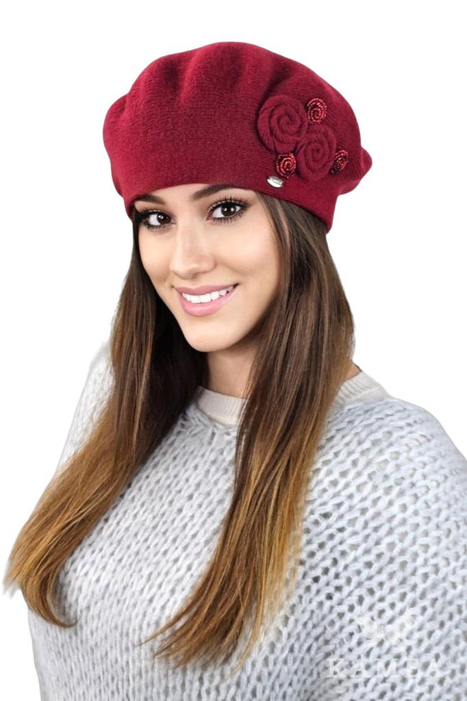 Burma Women' Beret Dark Burgundy