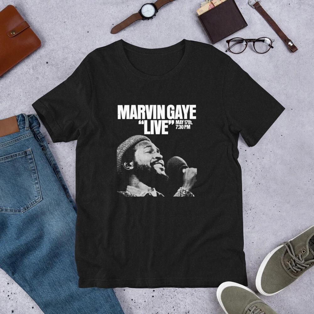 Marvin Gaye LIVE Concert Poster Short-Sleeve T-Shirt 2XL