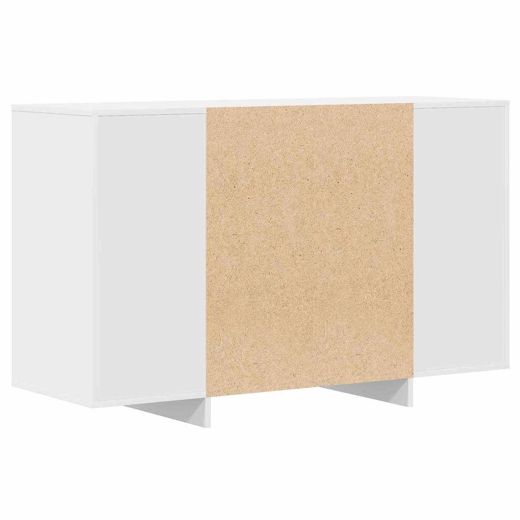 White Sideboard with Drawers 120 x 41 x 75 cm Engineered Wood