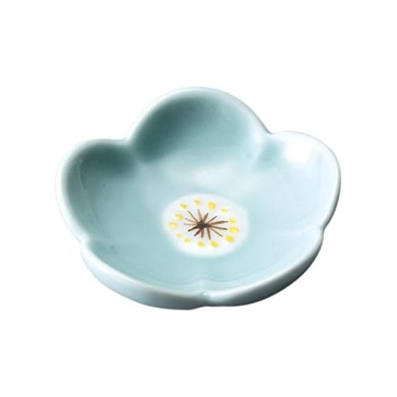 Okugawa Touki Hasami Ware Chopstick Rest, Small Flower, Light Blue, Made in Japan Q-05 485541