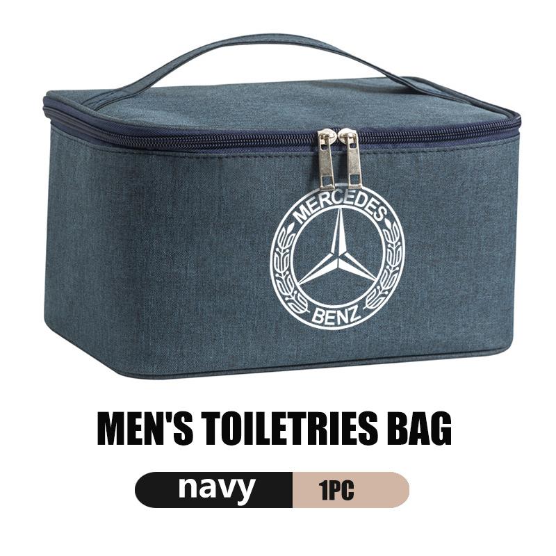 For Benz Travel Cosmetic Organizer Toiletry Case Wash Pouch Zipper Storage Bag AMG W213 W124 W108 W126 Exclusive W204 W222 W205