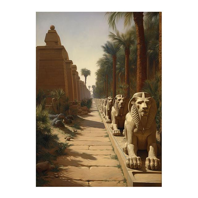 Ancient Egyptian Building Pyramid Prints Poster Canvas Painting Modern Wall Art Pictures For Living Room Bedroom Home Decoration