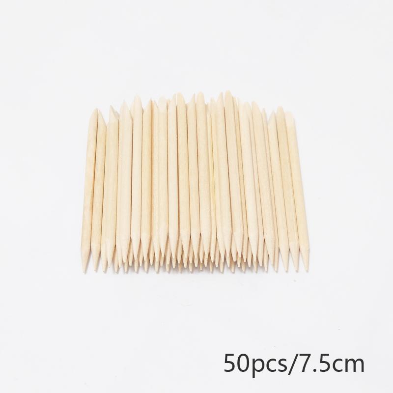 Nail Cuticle Pusher Orange Wood Sticks Nail Manicures Remover Wooden Design Nail Gel Polish Drawing Stick for Nail Art
