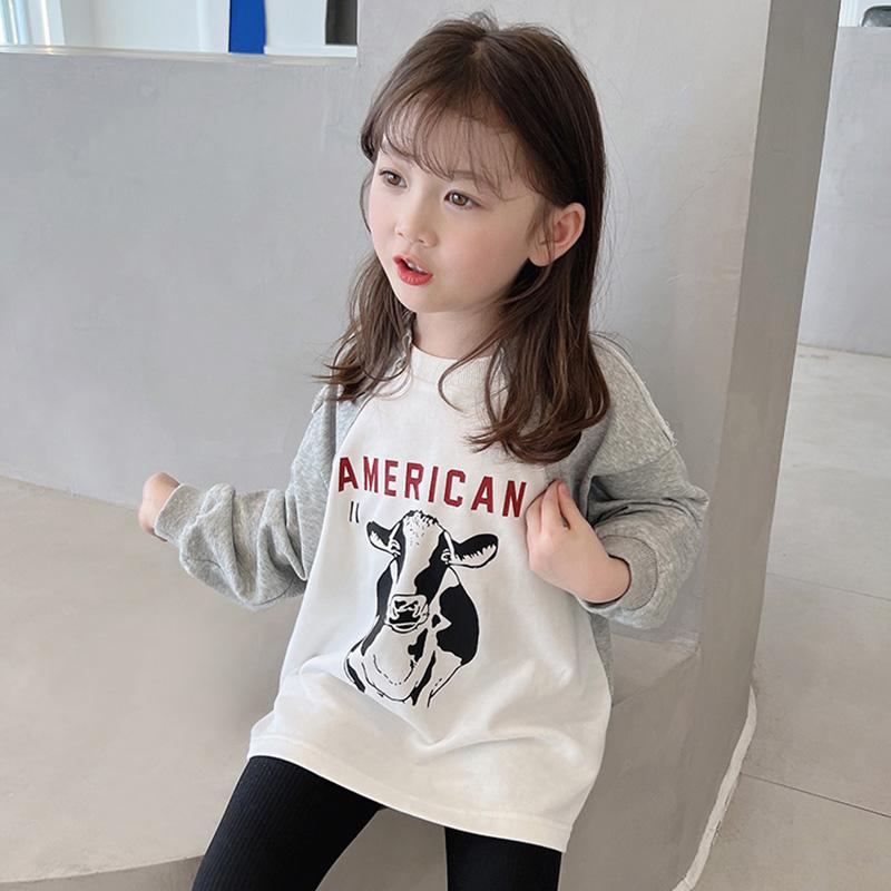 

Дети Девочки Блузка с круглым вырезом с рисунком и буквами и длинными рукавами Пуловеры 9