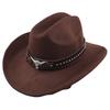 Wide Brim Western Cowboy Hat Rivet Riding Hat Vintage Felt Cowgirl Hat  Festive Occasions