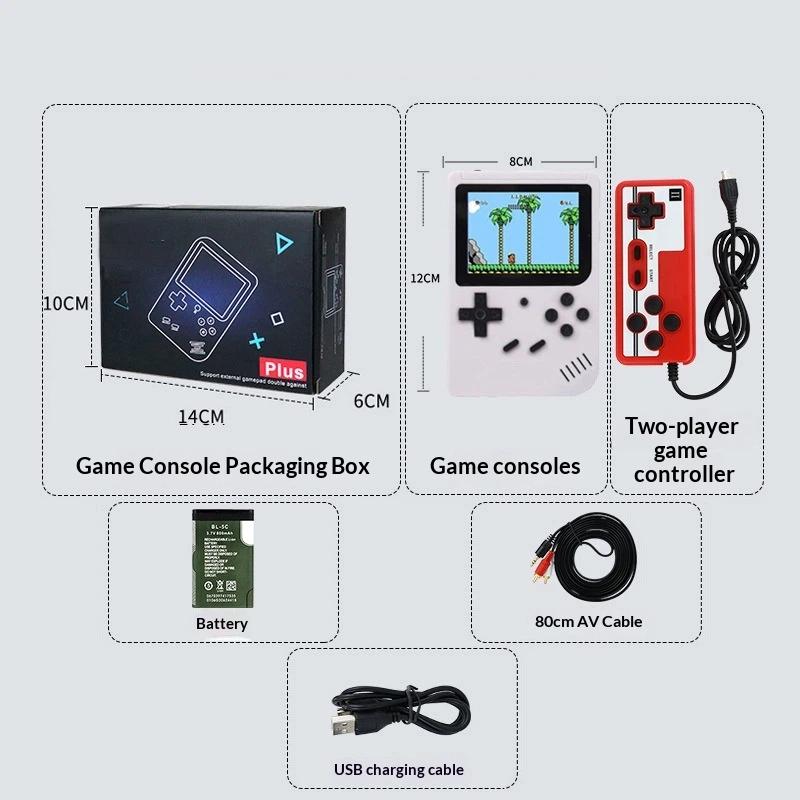 Retro Portable Mini Handheld Game Player 8 Bit Video Game Console Built-In 500 Games Gameboy For Kid Gift