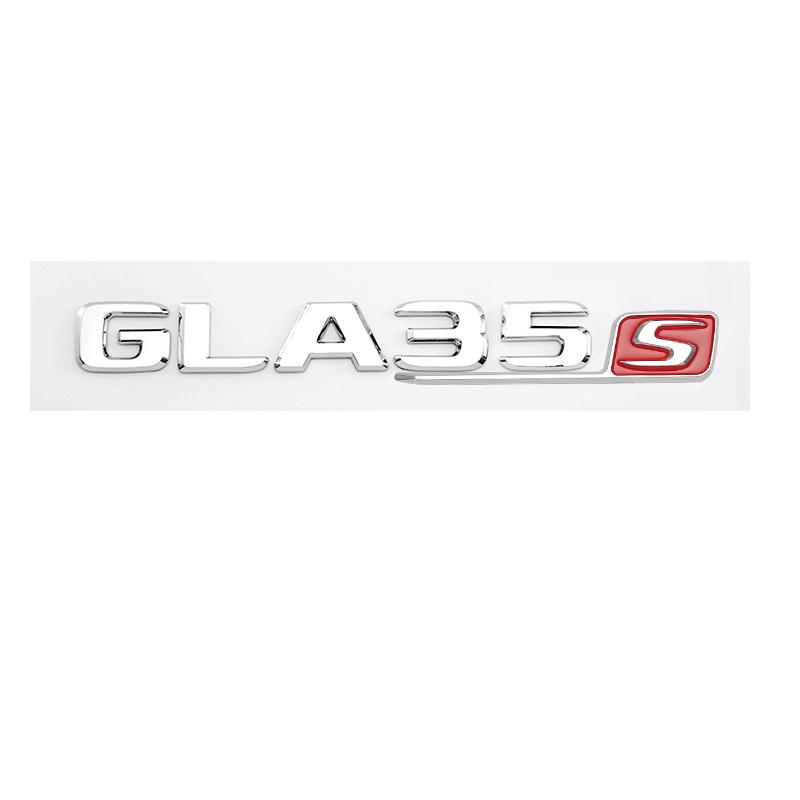 3d ABS Chrome GLA35s GLA45s Logo Letters Car Trunk Emblem Badge Sticker For Mercedes Benz GLA45 AMG W156 X156 H547 Accessories RX7