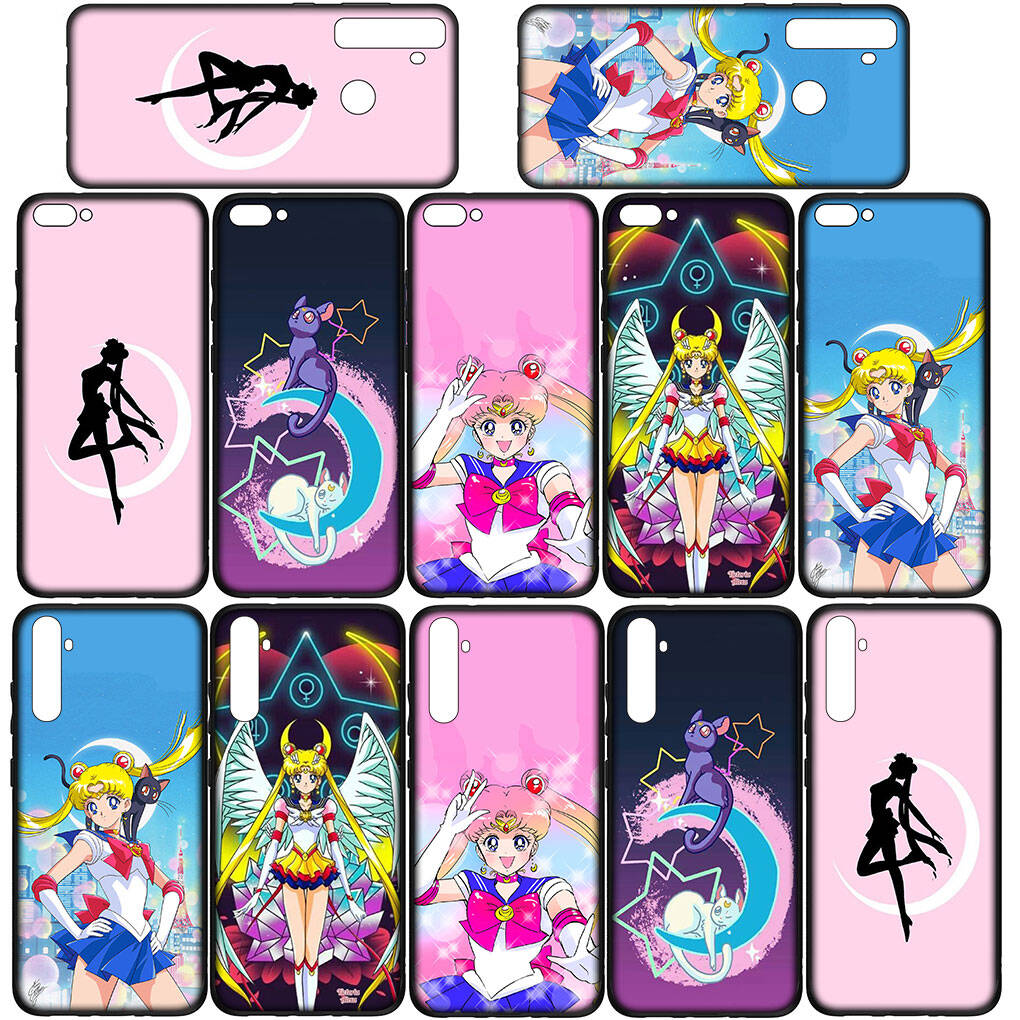Phone Case for Samsung Galaxy S25 S23 S22 S24 Ultra FE A05 A06 A15 A16 A36 A37 A35 A33 A34 A52 A54 A55 A56 A57 A25 A26 A53 A17 Sailor Moon Girl Cover