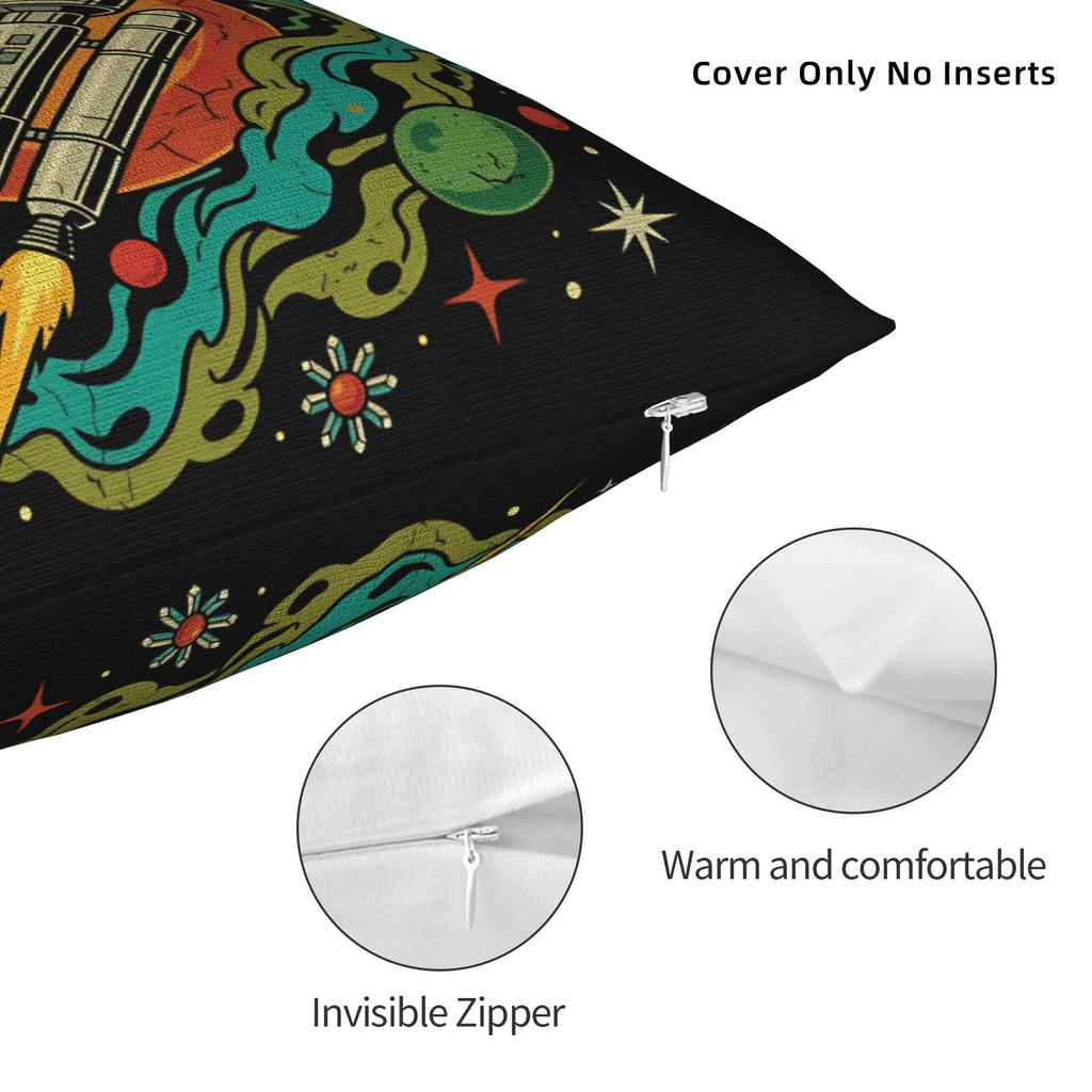 Project Hail Mary Retro Spaceship Vintage Pillow Case Square Pillow Cover Fashion Pillowcases For Wedding Party Home Decor