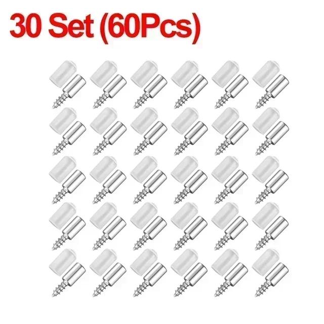 50pcs Self Tapping Screw Layer Plate Holder Wardrobe Septum Brackets Fixed Screws Shelf Support Pegs with Non-Slip Sleeves Wholesale