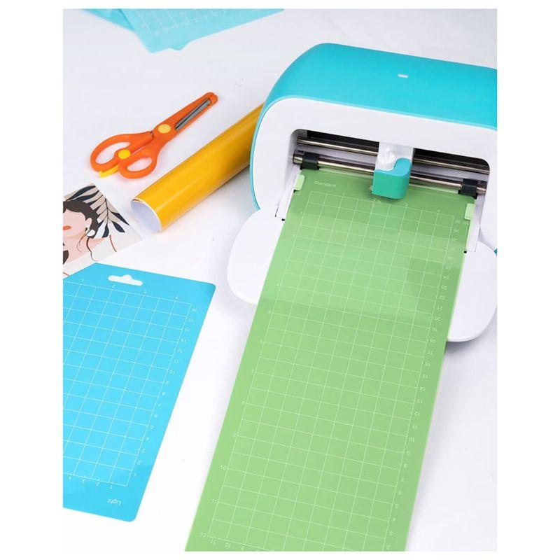 Aug. 4.5Inch X 12Inch + 4.5Inch X 6.5Inch Cutting Mat,Blue Light Grip/Green Standard Grip, Adhesive Cutting Mats, 8Pack