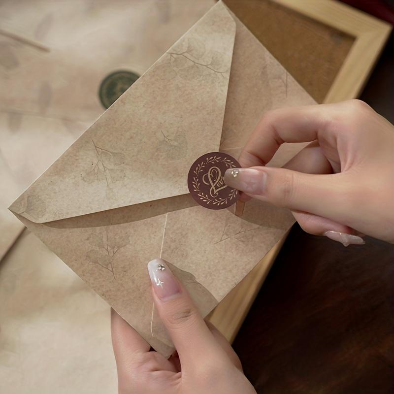 9 pcs Vintage envelope set retro girl art confession love letter greeting card paper