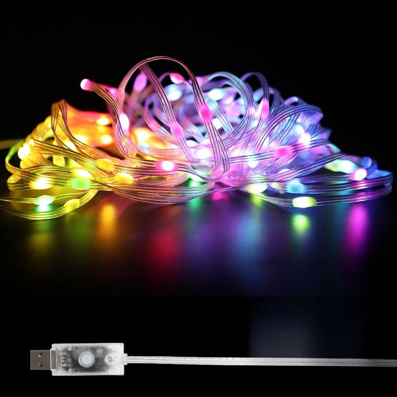 RGBIC LED Light Strip 5/10/20 Meters Bluetooth APP Music Synchronization DIY Programmable Decorative Fairy Lights