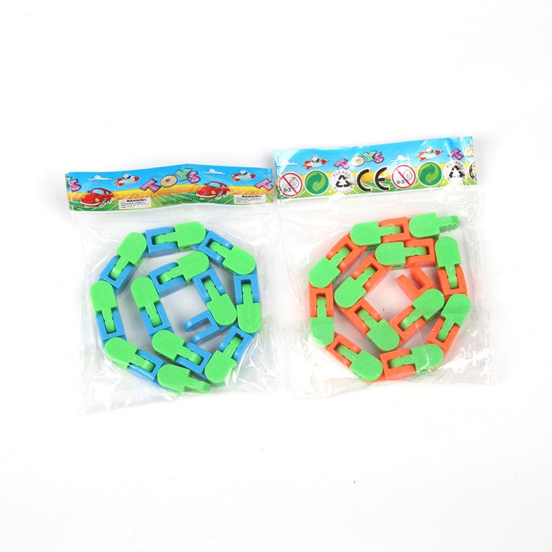 3pcs 24 Section Chain Magic Bracelet Multifunctional Folding Stress Reducing Chain Toy Children's Birthday Party Gift Filling