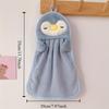 Cartoon Animal Hand Wipe Towels & Gloves - Duck & Penguin Shape, Soft Coral Fleece, Light Beige-Friendly Absorbent Lightweight Hangable