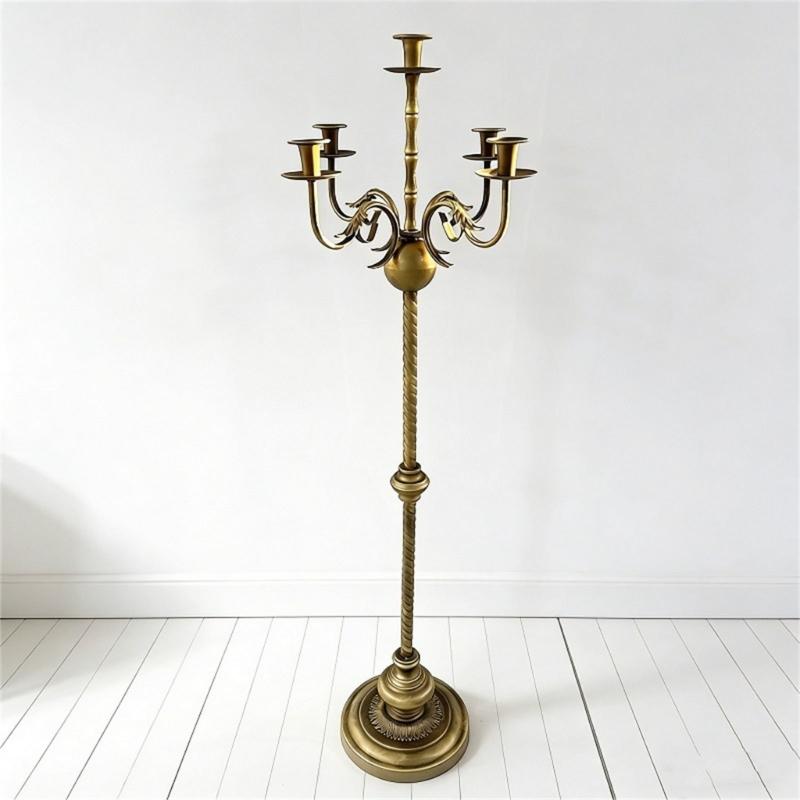 IJzeren Vloerstaande Kandelaar Kaarsenhouders met Stabiele Basis Taper Kandelaar voor Familie-evenement en Buitenactiviteit