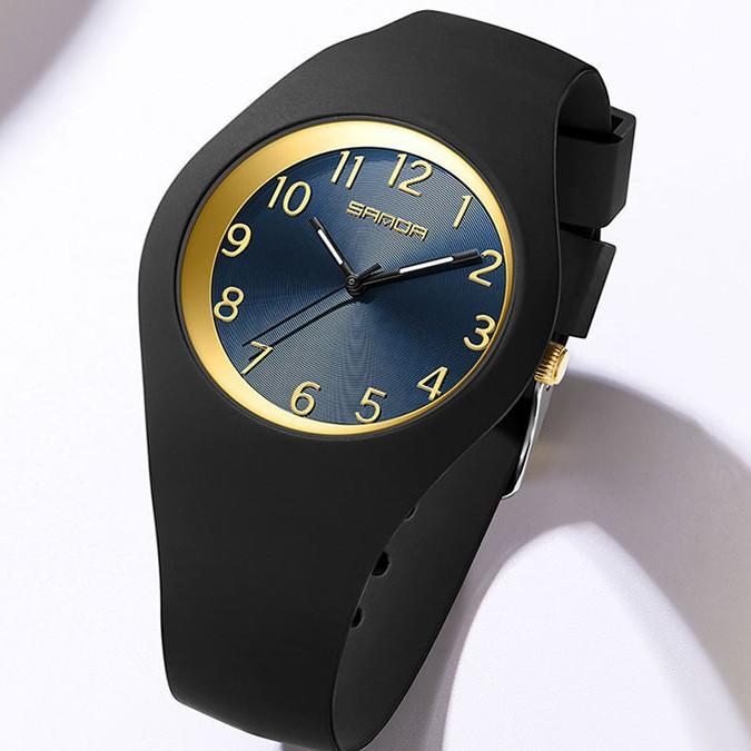 Hochwertige Freizeit-Sportuhr Herren- und Damen-Mode Einfache und vielseitige Quarz-Uhr Jelly-Silikonband