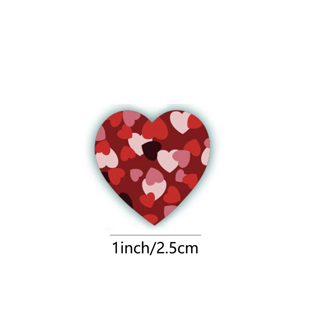 100-500pcs Heart Valentines Day Sticker Thank you Candy Bag Seal Sticker Scrapbooking Valentines Gift Box Label Decoration