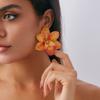 Orchid Clavicle Chain Simulation Simulation Flower Earrings Personality Flower Necklace  Girl