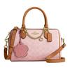Rowan Aktentasche Mit Goldener Hardware Beschichtete Leinwand Handtasche Damen Handtasche Rosa CEA18-IMPO