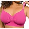 Plus Size Wireless Front Buckle Maternity Nursing Bra For Breastfeeding