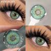FUNSACHY Natural Contact Lenses 2pcs Blue Green Contact Lenses Color Eye Makeup Gray Pupil and Eyes Color Fashion Beauty Lenses