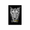 Animals Inspirational Wall Art Black and White Poster Lion Head Prints Motivational Quote Picture Canvas Painting Office Decor