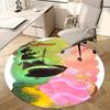 Witch,Princess Chair Mat Round Rug Office Carpet, Machine Washable, Non Slip, Suitable for Living Rooms, Bedrooms
