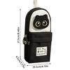 Multi Functional Black Cat Pencil Case Embroidery Pattern Backpack Shape Stationery Bag Stationery Organizer Students