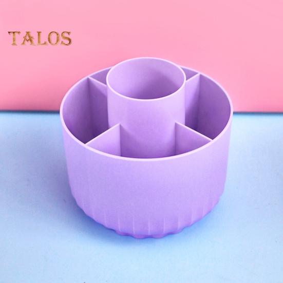 1/2 buc. Organizator de birou rotativ la 360 de grade Suport de stilou robust pentru desktop 5 sloturi Baza anti-alunecare Depozitare la birou Organizator de creion care economisește spațiu