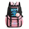 Anime Niedlicher Cartoon K-Pop Bedruckter Rucksack Schultasche für Teenager Schüler Mädchen Junge Bücherrucksack Große Kapazität Wasserdicht Reisetasche Kindergeschenk Rucksack
