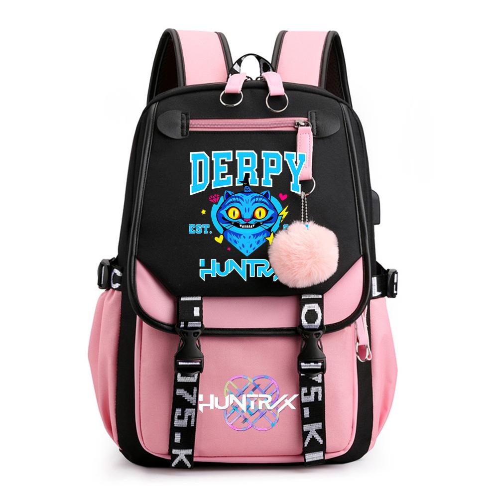 Anime Niedlicher Cartoon K-Pop Bedruckter Rucksack Schultasche für Teenager Schüler Mädchen Junge Bücherrucksack Große Kapazität Wasserdicht Reisetasche Kindergeschenk Rucksack