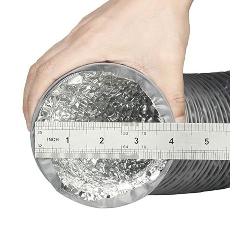 Pack of 1 Ventilation Duct Kit Including 2 Clamps and Tape for Dryer and Bathroom Easy Installation