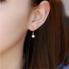 Feedback, natural freshwater pearl earrings, stud earrings, 14K gold-wrapped earclips, niche design earrings, women's earrings.