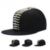 56-60Cm Adjustable Flat Brim Baseball Cap Punk Style Plastic Rivet Decoration Hat Outdoors Hip-Hop Street Dance Sun Football Hat