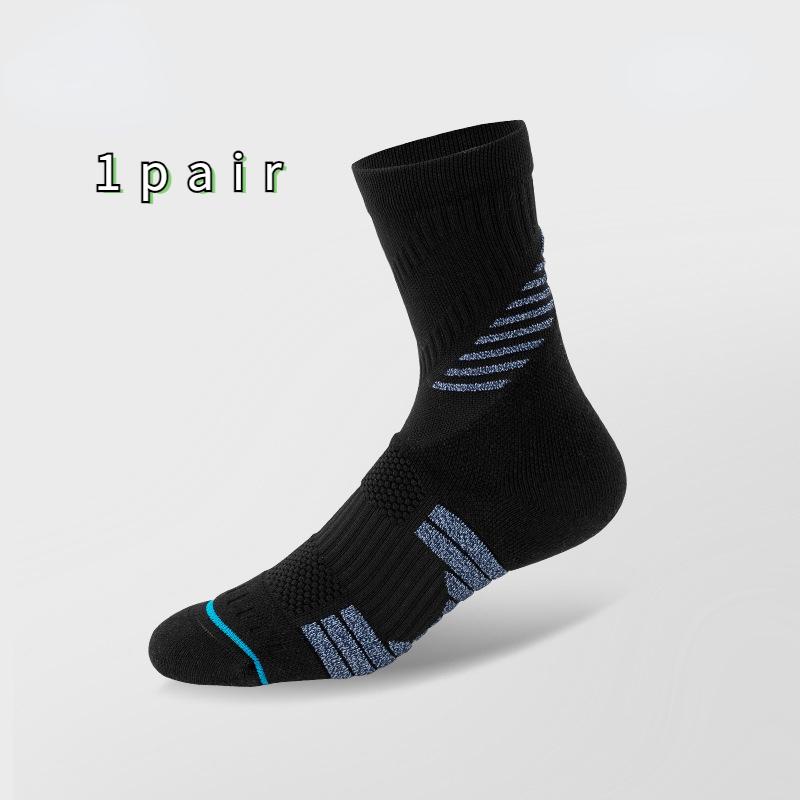 Size 39-44 Men's Tube Breathable Towel Bottom Basketball Socks Sports Socks