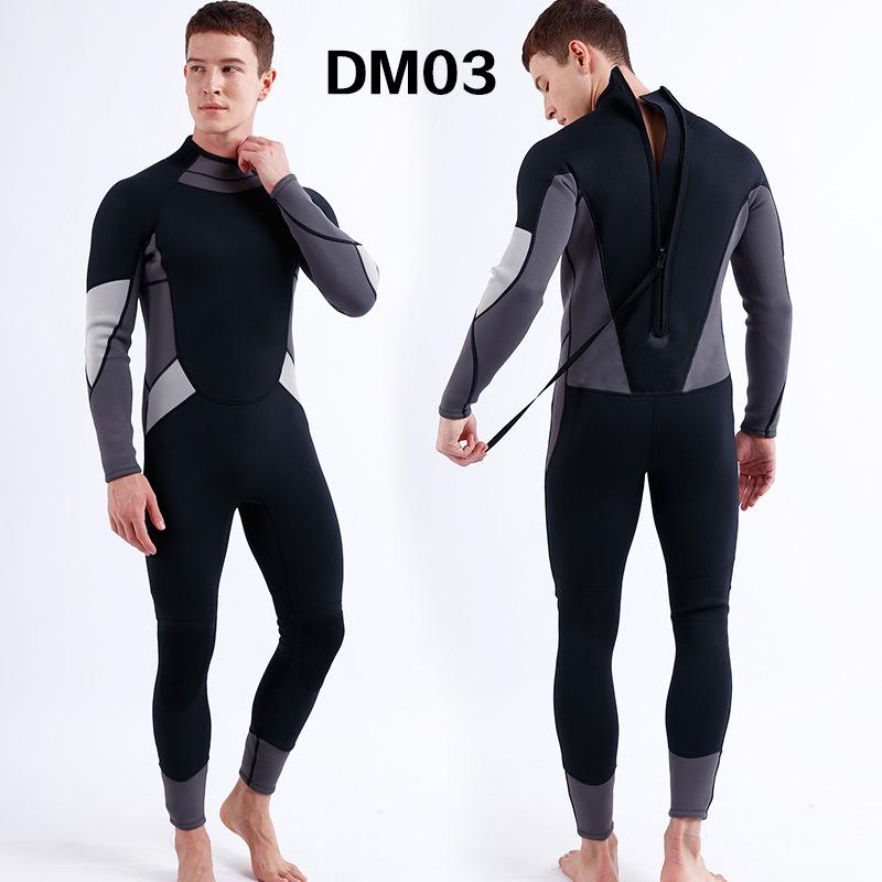 3mm Front Zipper One-Piece Wetsuit for Diving, Surfing & Swimming - Cold Protection Warm Suit