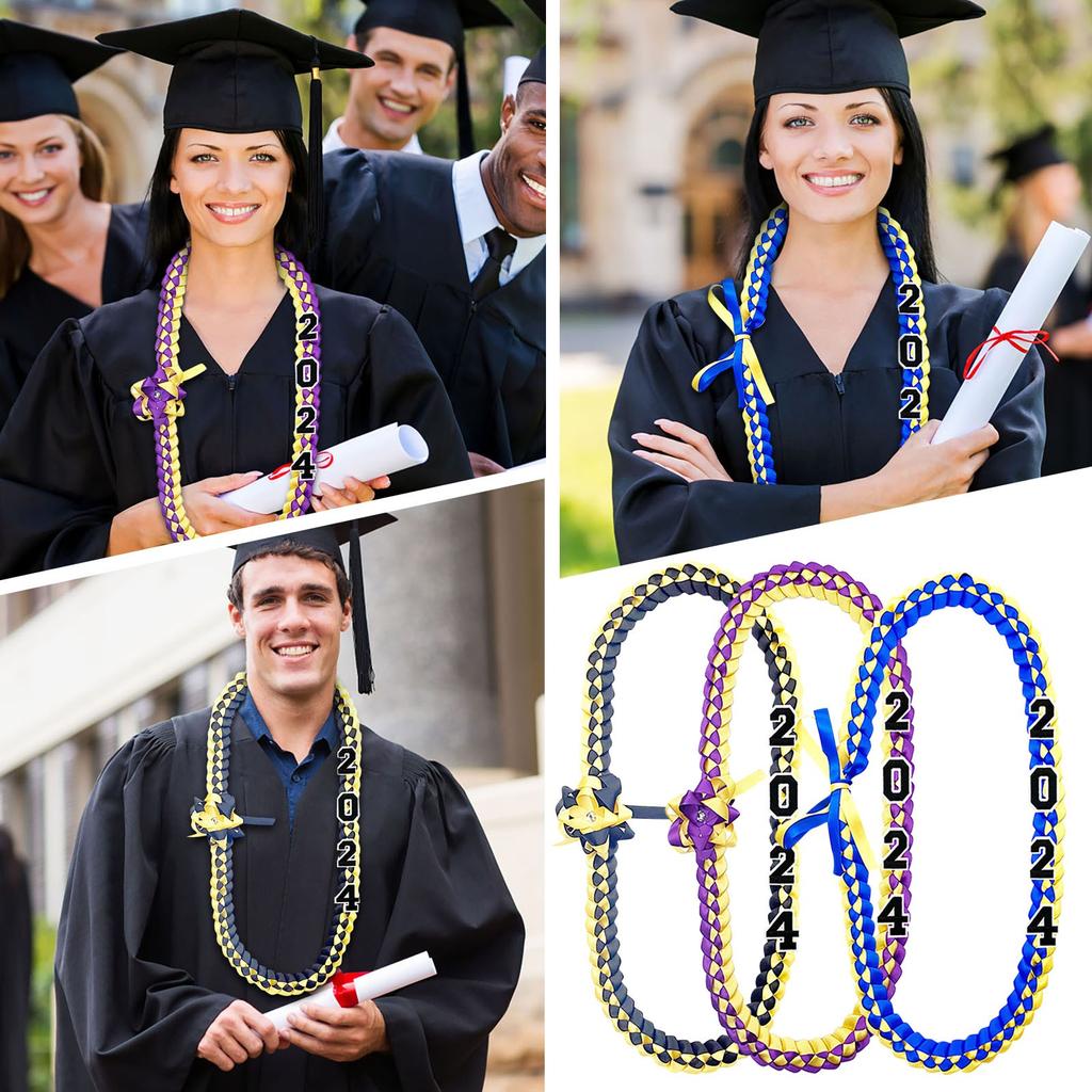 Graduation Ribbon Garland Collar Ribbon Multi Color Honor Rope Garland Bracelet Strap