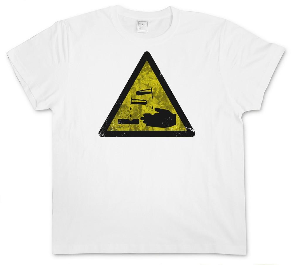 

CAUTION ACID VINTAGE LOGO SIGN T-SHIRT - Warning Danger corrosive Chemistry L