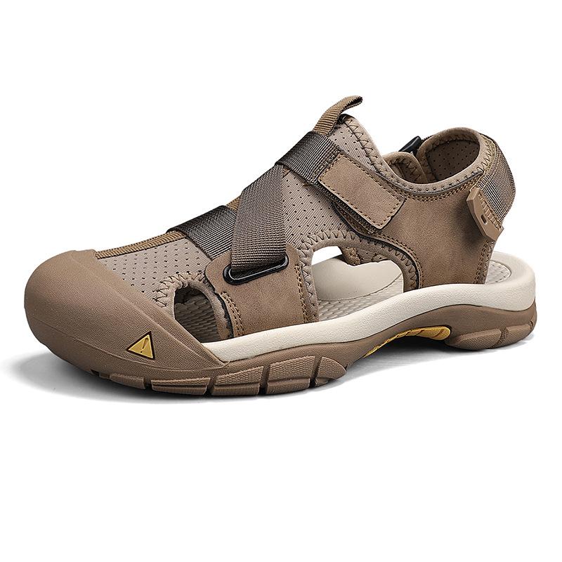 Men s Plus Size Handmade Head-covering Casual Breathable Beach Sandals 39