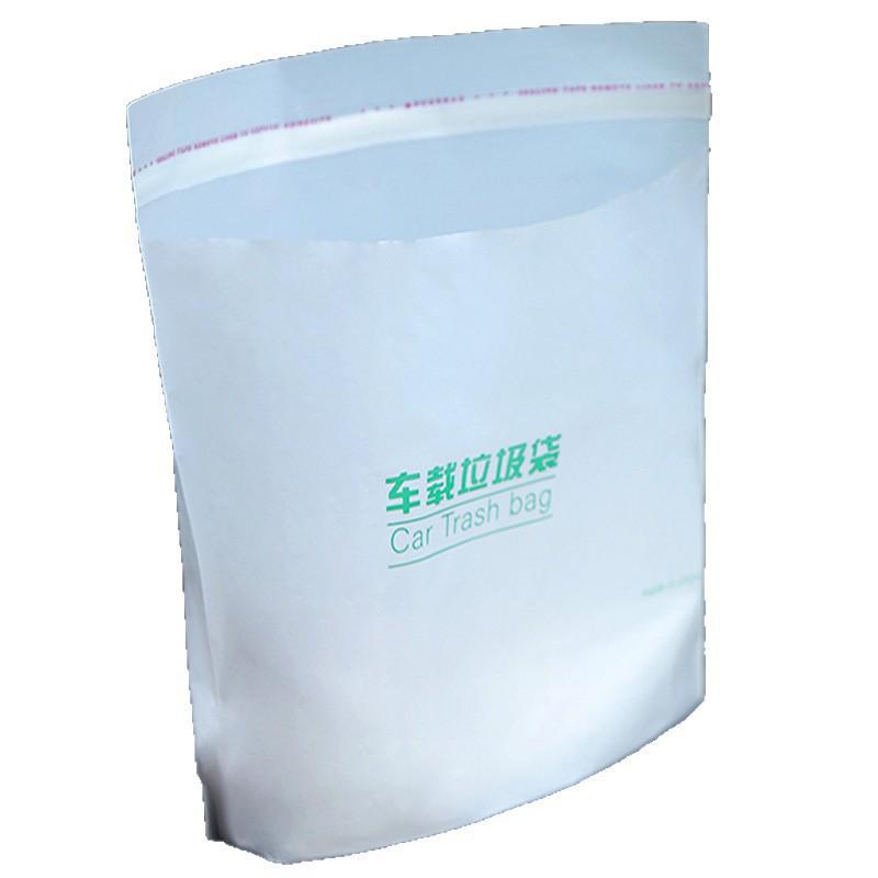 Self-supporting Disposable Car Trash Bag with Adhesive for In-car Use