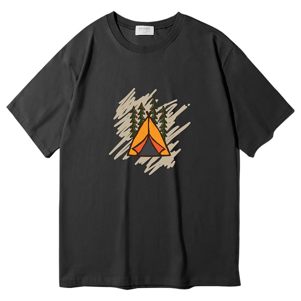 YDA Yellow Tent Oversized Short Sleeve T-Shirt_Yd2027Tsbk