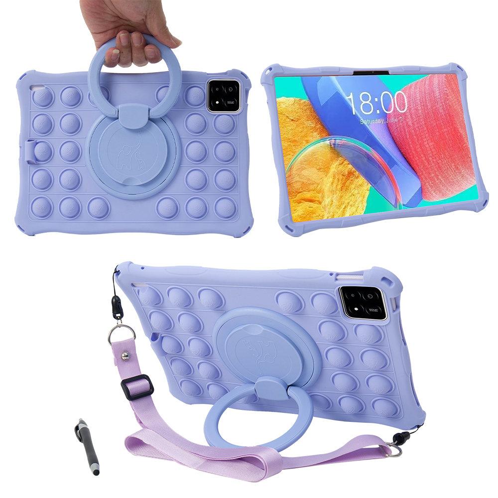 Bubble Toys Weiche Silikonhülle für Xiaomi Pad 6S Pro 12,4 Zoll Drehbarer Griff Ständer Kindersichere Tablet-Hülle