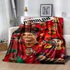 Cristiano Ronaldo Blanket Comfortable Great For Sofa Office Chair Livingroom Four Seasons Universal Digital Print